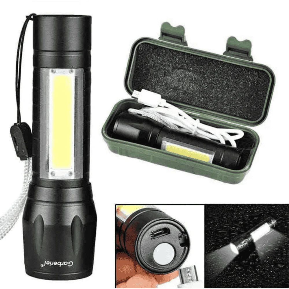 Rechargeable COB Flashlight || Clearance Sale