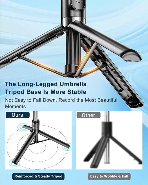 4-in-1 Selfie Stick with Tripod & Bluetooth Remote for iPhone & Android