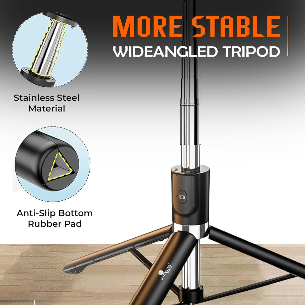 4-in-1 Selfie Stick with Tripod & Bluetooth Remote for iPhone & Android