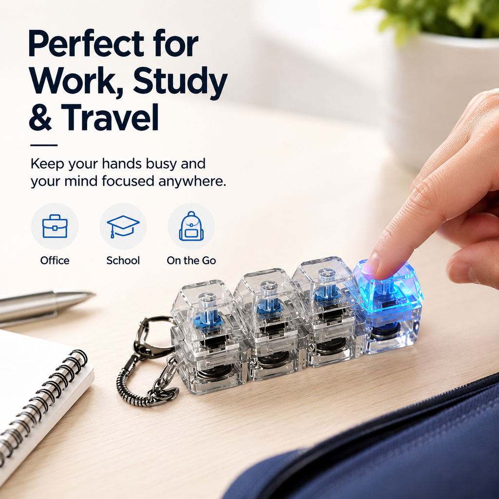Mini Keyboard Fidget Keychain