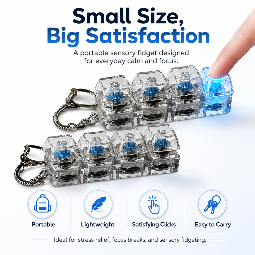Mini Keyboard Fidget Keychain