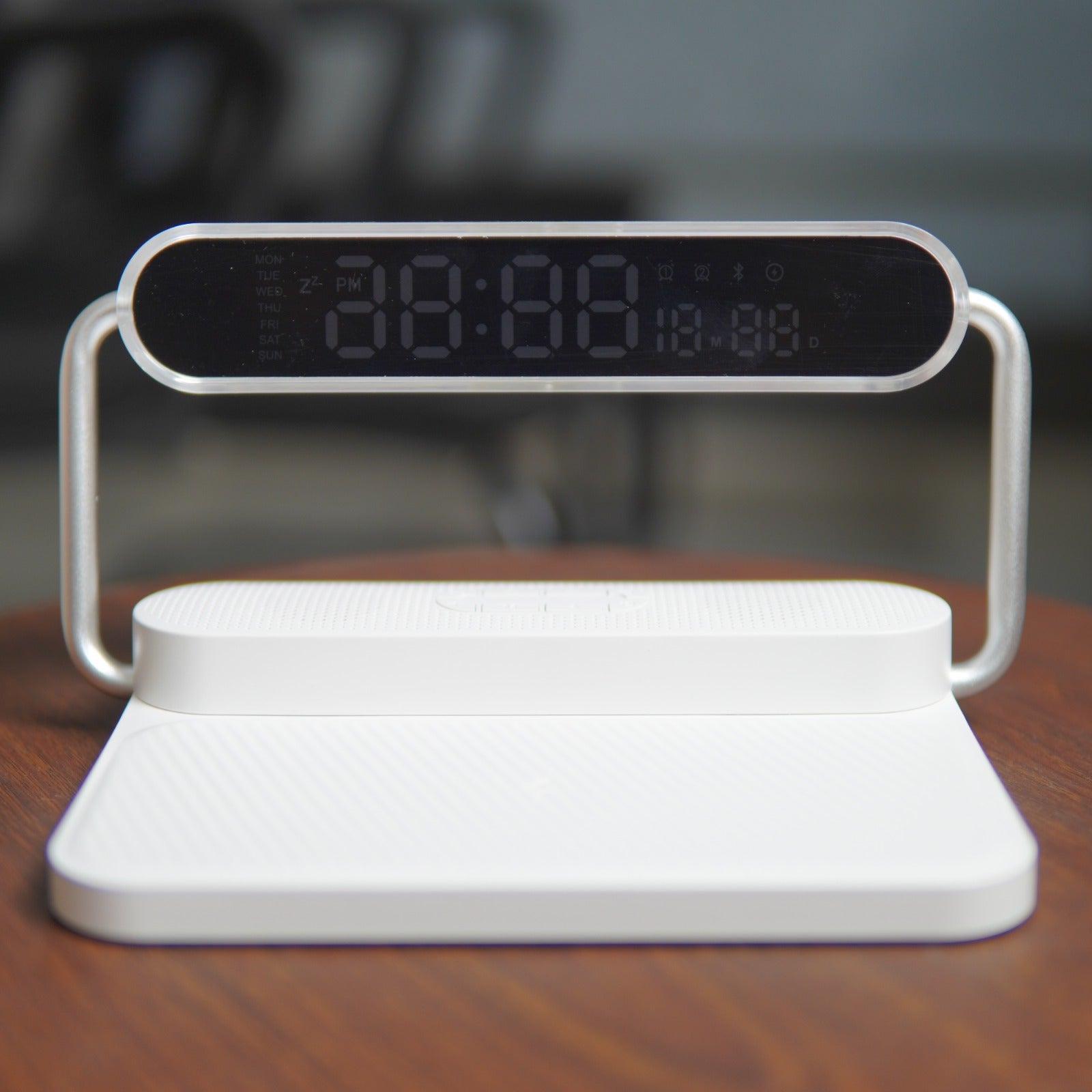4 in 1 Wireless Charger with Bluetooth Speaker, Clock Display & Night Light