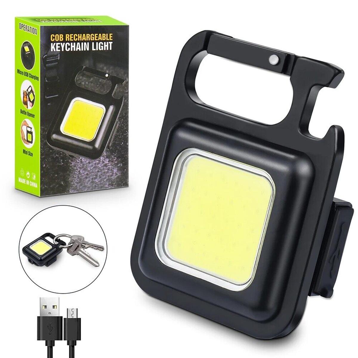 COB Rechargeable Keychain Light || Clearance Sale