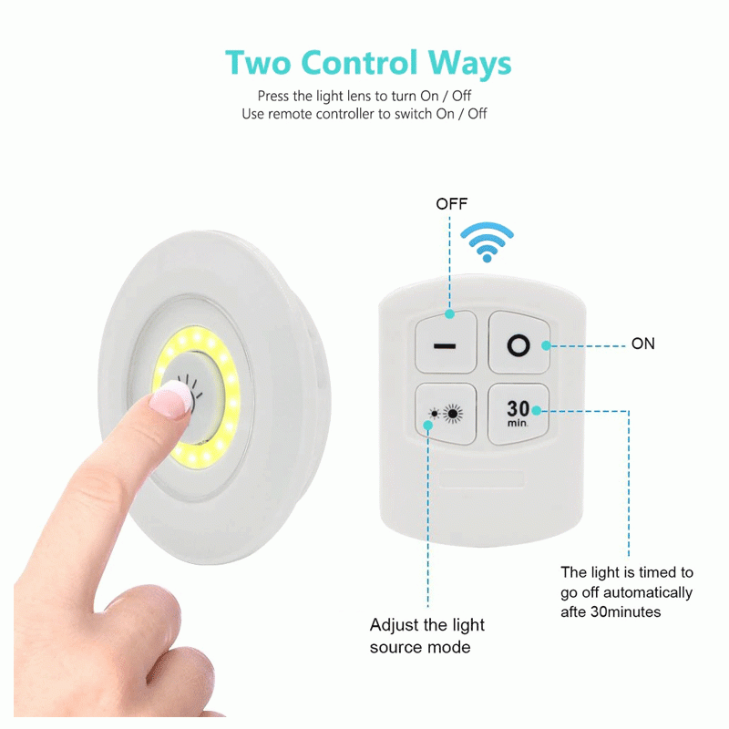 Wireless COB Puck Lights || Clearance Sale